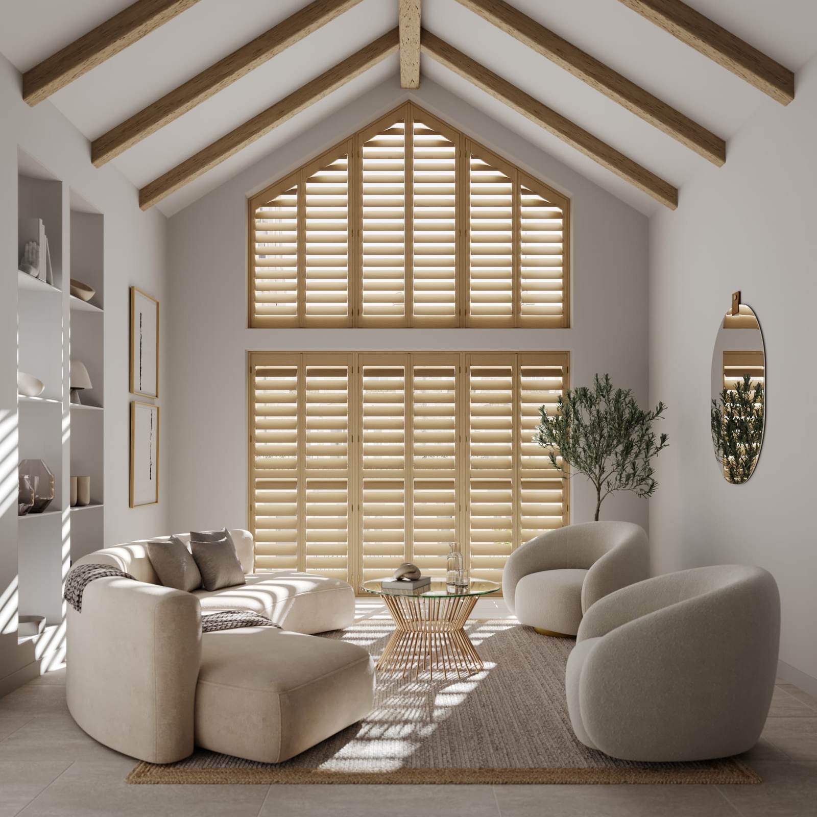 Apex glazing in a natural stain