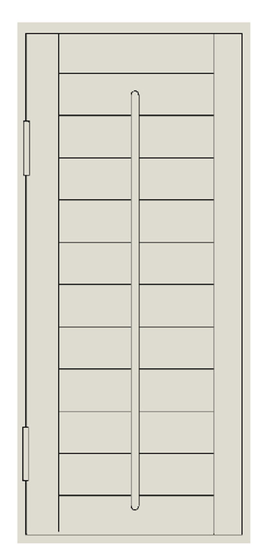 Shutter panel with 114mm louvres