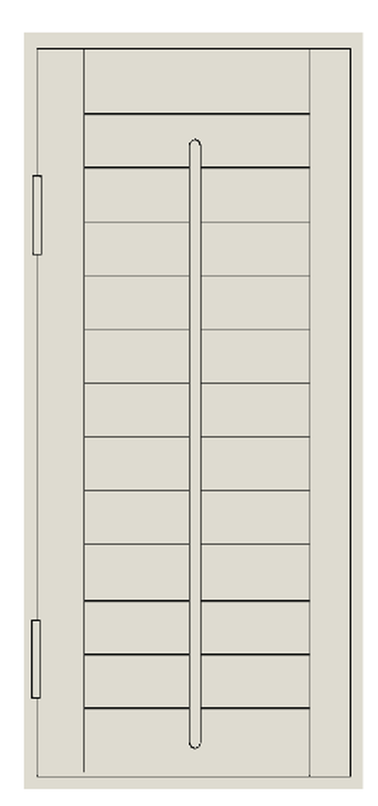 Shutter panel with 89mm louvres